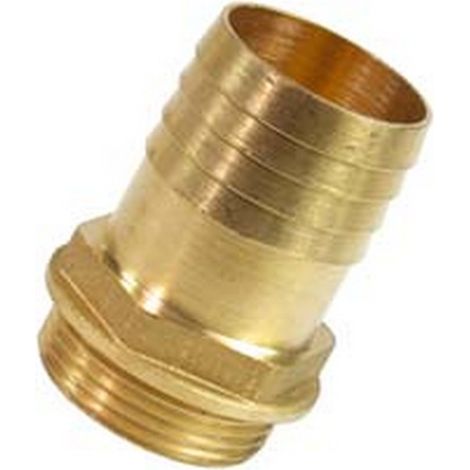5PZ RACCORDO FILETTATO E PORTAGOMMA IN OTTONE  - filetto M 3/4" portagomma ø mm