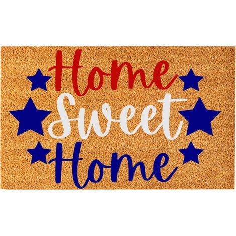 Tapis De Sol Anti-Dérapant - Tapis D'Entrée Intérieur Extérieur 60 x 40 cm - Motif Patriotique Étoiles Et Rayures - 1 Pièce (1/5)