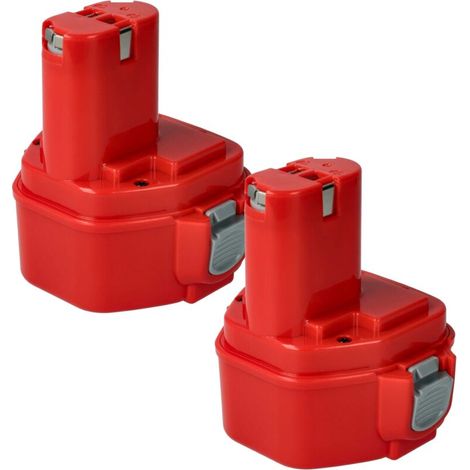 2x Batterie remplacement pour Makita 1235, 192536-4, 192597-4, 1233, 1234, 1250, 1220, 1222, 1235F pour outil électrique (3000 mAh, NiMH, 12 V)
