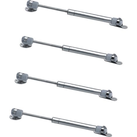 4pcs 80N Vérin à gaz hydraulique pour porte de meuble pour porte de meuble à gaz Strut Lift Armoire Amortisseur à gaz Hinge Piston de meuble Porte d'armoire Ressort à clapet Soft Close Argent (1/5)