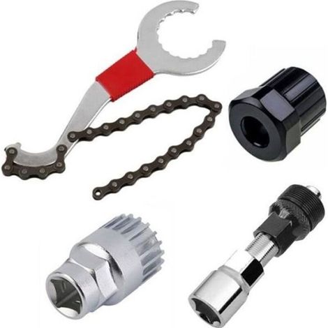 Mountain Bike Repair Tool Kits Bicycle Chain Removal - Bracket Remover - Freewheel Remover - Crank Puller Remover Sports (1/4)