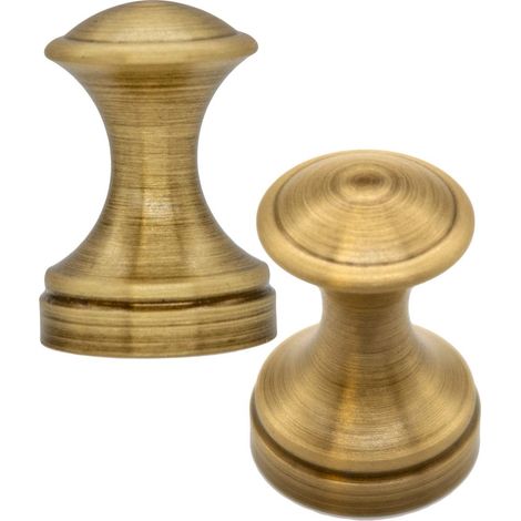 Lot de 2 crochets en laiton massif - Design classique - 39 x 27 mm - Bronze (1/5)