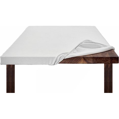Copritavolo Mollettone SalvaTavolo SottoTovaglia Protezione Macchie Feltro Bianco Elastico Sul Bordo Made In Italy, misura90x180coloreBianco (1/4)