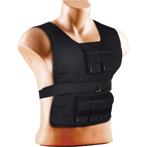 Gilet lesté de 15 kg / 20 kg / 30 kg, ajustable et avec poids amovibles. Gilet de course unisexe pour le renforcement musculaire, la musculation, la course à pied, le fitness et le cross-training.