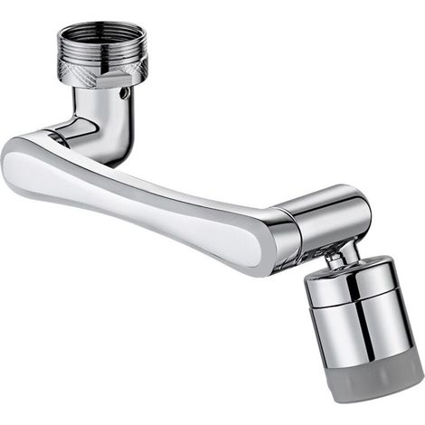 Aérateur de robinet rotatif à 1080 + 360 degrés, aérateur d'eau rotatif, artefact anti-éclaboussures (1/5)