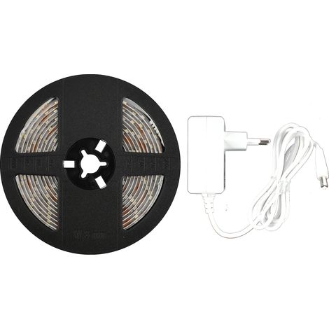 Tira LED de 3 m + fuente de alimentación IP65 3000K (1/5)