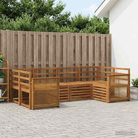 vidaXL Outdoor Sofa Set 5 pcs Natural Solid Acacia Wood (1/5)