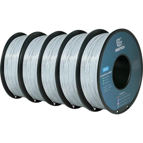 Filamento PLA, diametro 1,75 mm, ecologico, grigio (1/2)