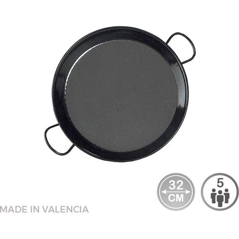 Poêle À Paella Émaillée Pour Induction Et Vitrocéramique Ø32cm (5 Personnes). Vaello (1/2)