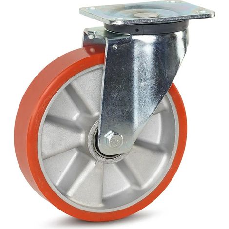 Roue pivotante lourde - MESO - PU - Platine - 200mm - 800kg (1/2)