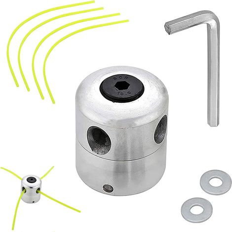 Tête de Débroussailleuse Universelle en Aluminium Tête de Coupe Bobine Fils Nylon de Rechange pour Débroussailleuse Accessoire de Tondeuse à Gazon (1/5)