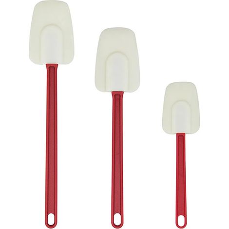 Ensemble de 3 spatules en silicone : spatule et étaloir résistants à la chaleur pour confitures et beurres, ustensiles de cuisine antiadhésifs avec poignée ergonomique (1/5)