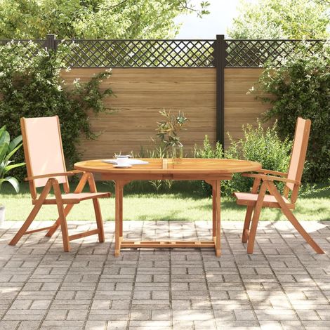 Sillas de jardín plegables 2 uds madera maciza acacia textileno vidaXL (1/5)