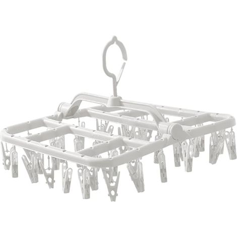 Séchoir suspendu 40 pinces - Pour couches, serviettes - Pliable (1/5)