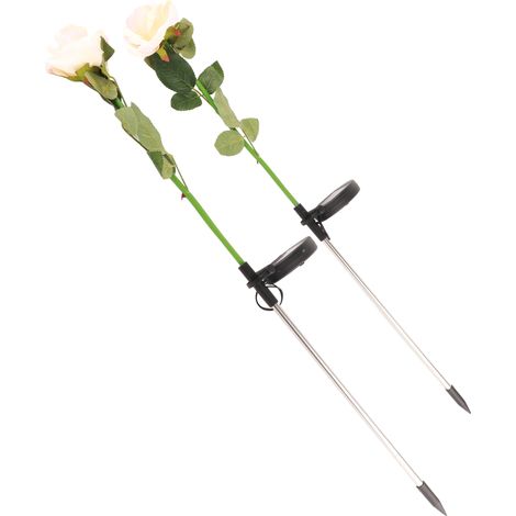 Lampe rose à une tête simulant une rose, éclairage extérieur pour pelouse, jardin et aménagement paysager (1/5)