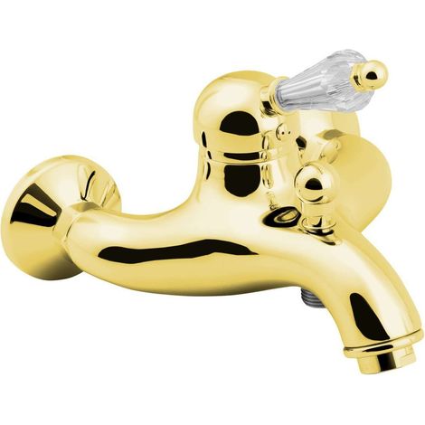 Sapho Kirké - Miscelatore per vasca da bagno, leva krystal, color oro KI10KZ (1/5)
