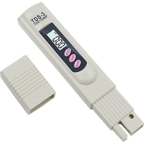 Treki TDS Testeur Mètre de Qualité de l'eau LCD Potable Testeur Numérique Température PPM Testeur de Pureté de l'eau 0-9990 PPM pour Mesurer l'eau Hydroponique Aquarium Piscine Spa (Ne Teste PH)