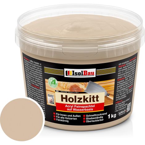Holzkitt Spachtelmasse Holzspachtelmasse Außen Innen 1 kg Eiche Dunkel (Nr. 20) (1/5)