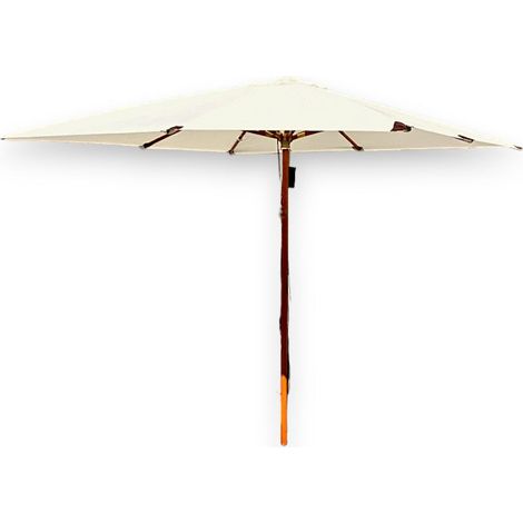 Ombrellone da giardino in legno palo intero idrorepellente con carrucole 3x3 m Sun Top Exclusive