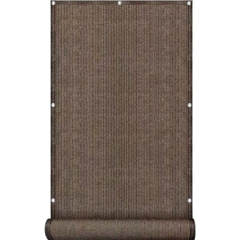 1 Panneau d'intimité, HDPE, bords renforcés, œillets aluminium, blocage 90%, pour jardin, balcon, terrasse (1/5)
