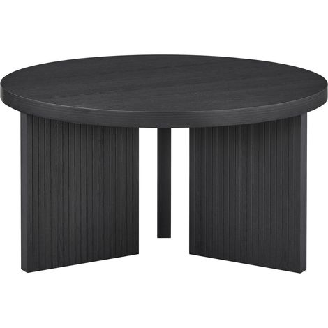Tavolino da caffè rotondo nero in MDF 80 cm MODENUIT (1/5)