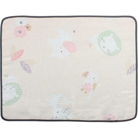 Tapis rafraîchissant d'été pour chien avec motif animal de dessin animé et sensation de soie glacée (1/5)