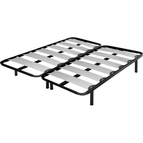 Somier XL balda ancha 180x200 cm tubo 40x30 mm con refuerzo central cama matrimonio descanso (patas incluidas)