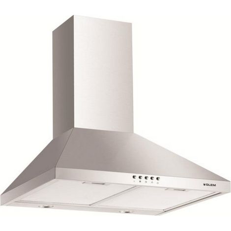 Hotte décorative murale 60cm 569m3/h inox - Glem Gas - GHP650SS