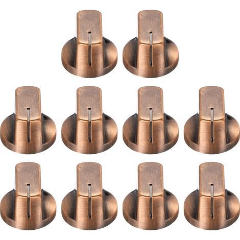 Lot de 10 boutons de guitare effet bronze, insert en plastique, 9/16", pour contrôle de volume d'amplificateur et guitare basse. (1/5)