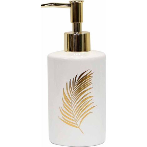 Distributeur de Savon Imprimé "Orbella" 17cm Blanc (1/3)