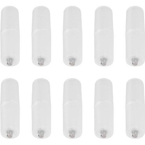 Transparenter AAA-zu-AA-Batteriekonverter-Adapter, 10er-Pack, für universelle Gerätekompatibilität (Transparent) (1/5)