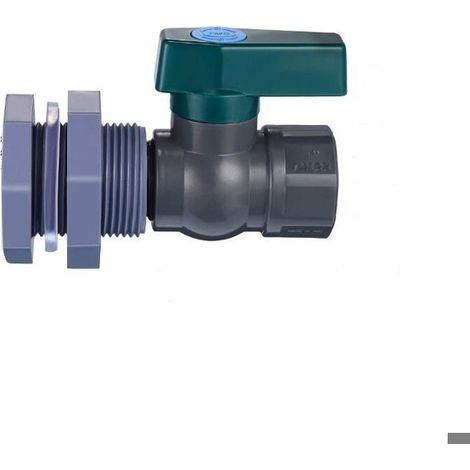 Raccord Robinet Recuperateur - 1 piece - PVC 1 pouce - Traversee paroi adaptateur eau pluie (1/3)