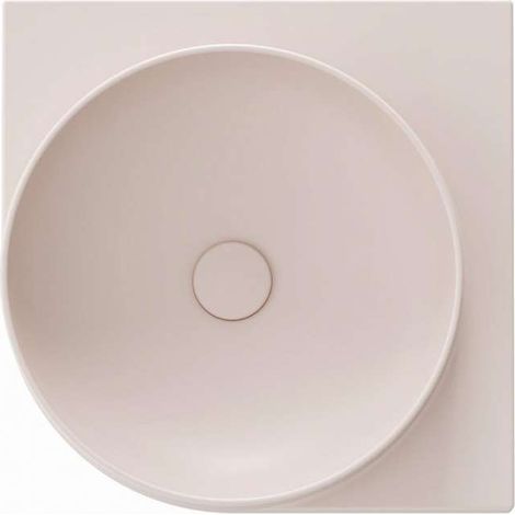 Ravak Yard - Lavabo de esquina, 45x45 cm, sin rebosadero, sin orificio para grifo, Alabaster Pink XJX0G045000 (1/5)