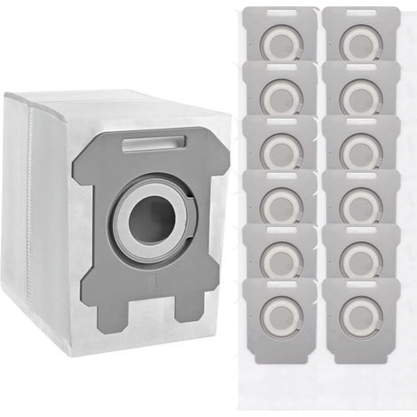 Lot de 12 sacs à poussière pour aspirateur, compatibles avec les modèles iRobot Roomba i7, i7+, i7 Plus, E5, E6, s9 et s9+. Sacs de rechange pour les bases d'aspirateur Roomba Clean Base. (1/5)