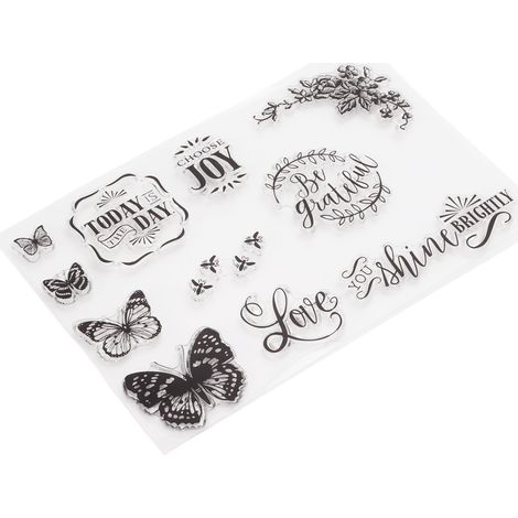 Kit de tampons transparents décoratifs de forme unique, gabarit de gaufrage transparent, matrice de découpe pour scrapbooking et loisirs créatifs. (1/5)