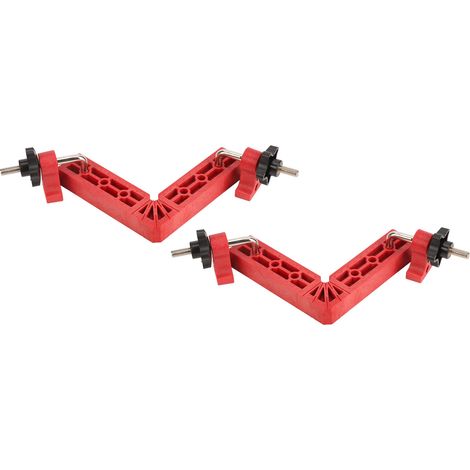 Équerre de positionnement 140 mm ABS, pince de fixation à 90° avec échelle, kit d'outils pour le travail du bois, rouge (1/5)