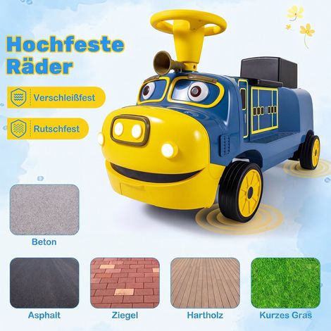 Voiture électrique enfant bleue 12 V à 2 places avec 2 moteurs et siège arrière réglable pour jardin, parc et cour (1/5)