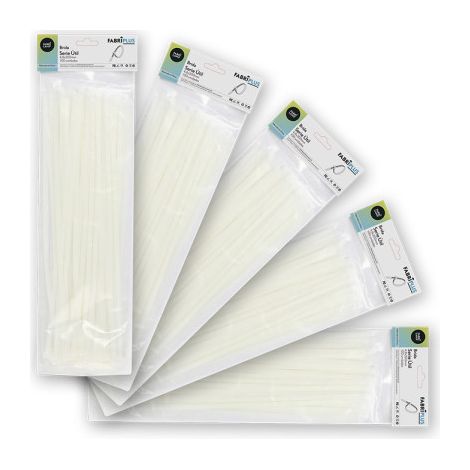 Sacchetto da 100 fascette bianche 4,8x200 mm. 100% nylon 66 resistente e durevole.