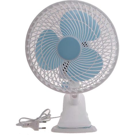 Ventilateur portable universel 9 pouces 30 W à pince pour camping-cars et bureau - Prise européenne (1/4)