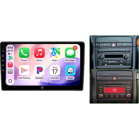 Auto Multimedia Player, nahtlose Verbindung, benutzerfreundliche Oberfläche, kompatibel mit Audi A4 B6 (2000-2009) kabellos, G5 4G 64G Stil A (1/2)