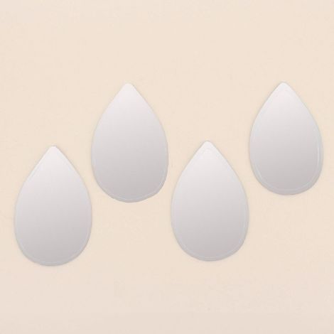 Lot de 4 miroirs forme gouttes 16 x10cm