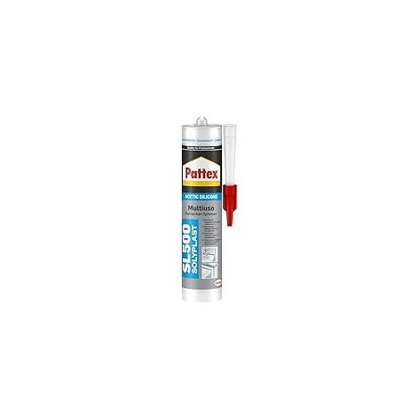Silicone Trasparente Pattex SL 510 Sigillante Acetico 280 ml – Alta Elasticità per Vetro, Ceramica e Serramenti