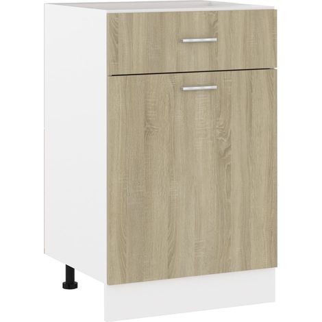 vidaXL Drawer Bottom Cabinet "Lyon" Sonoma Oak 50x46x81,5 cm Engineered Wood