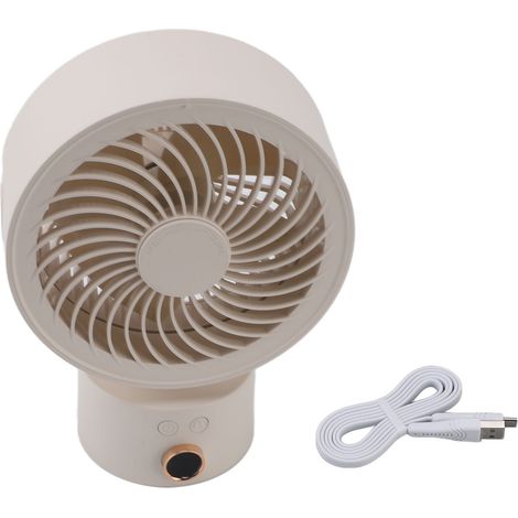 GARRYFIZH Ventilateur de bureau à circulation d'air, alimenté par batterie, portable, rechargeable par USB, table oscillante avec minuterie de 4 heures, pour la maison, les voyages, le camping, le bur (1/5)