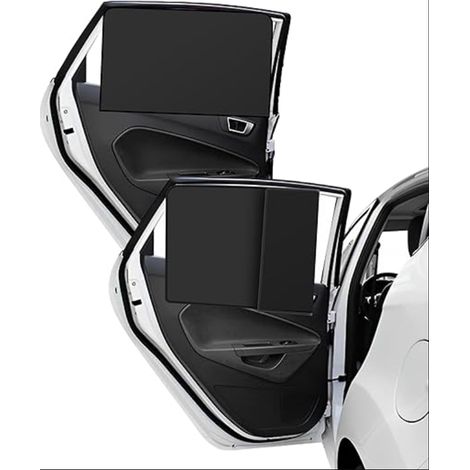 Pare Soleil Voiture Bébé,Rideaux Magnétique Protection Solaire Pliable,Pare-soleils Magnétiques pour Fenêtre Latérale de Voitures,Convient à la Plupart des SUV,Berlines (Noir, Vitre arrière) (1/5)