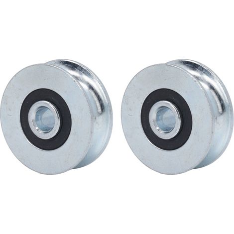 2 poulies en acier allié, diamètre extérieur 40 mm, diamètre du trou central 8 mm, avec roulements (1/5)