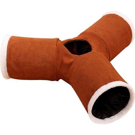 Tube interactif à 3 trous pour l'entraînement des animaux de compagnie : jouet amusant et pliable en forme de tunnel pour lapins et petits animaux, jouet d'entraînement pour chats.