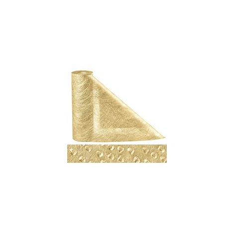Nappe intissé réutilisable 30 cm x 25 m - adaptée aux mariages, communions, baptêmes et toutes célébrations (doré) (1/5)