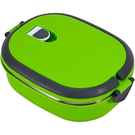 Isolierte Edelstahl-Lunchbox zur Aufbewahrung von Speisen, 1-lagig, grün (1/4)