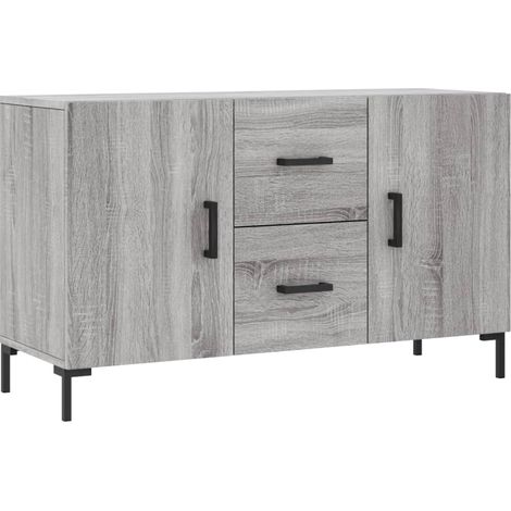 Credenza cassettiera mobile contenitore organizer cucina soggiorno salotto sonoma 100 x 36 x 60 cm legno ingegnerizzato grigio 020036261